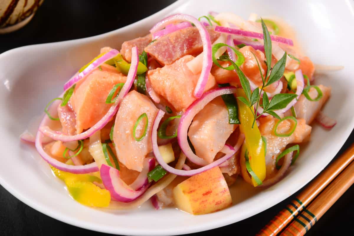 delicioso ceviche de salmón